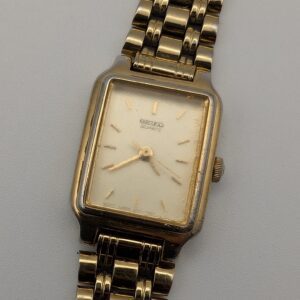 Vintage Seiko Quartz Ladies Watch | Cream Dial | Gold-Tone Panther Bracelet | V401-5129 | Pre-Owned