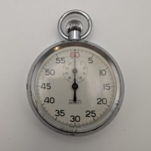 Vintage Racine Select Mechanical Stopwatch | Chrome Steel | Mid-Century | Sold As-Is | Pre-Owned