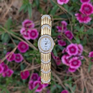 Wittnauer Ladies Quartz Gold-Tone Crystal Bracelet Watch | Swiss | Pre-Owned