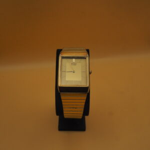 Seiko Quartz 9530-5420 | Gold-Tone Rectangular Dress Watch | 1984 | Pre-Owned