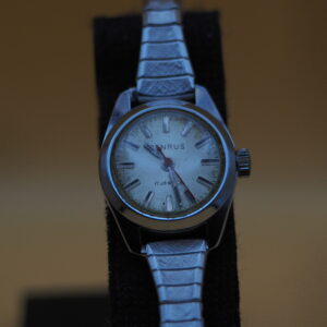Benrus 17 Jewels | Ladies Vintage Manual Wind | Silver Patina Dial | Red Sweep | Pre-Owned