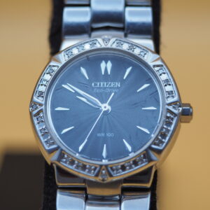 Citizen Eco-Drive Silhouette Crystal FE1140-86L | Blue Dial | Diamond Bezel | Ladies Solar | Pre-Owned
