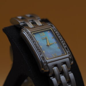 Citizen Eco-Drive Rectangular | Diamond Bezel | Blue Mother-of-Pearl | Women's | Pre-Owned