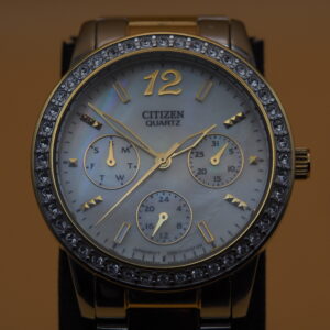 Citizen Quartz ED8124-53D | MOP Dial | Crystal Bezel | Day-Date-24H | Two-Tone | Pre-Owned