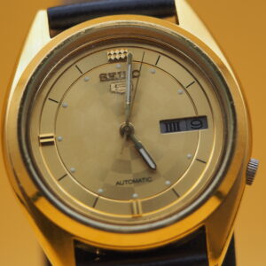 Seiko 5 Automatic 7009-3180 | Champagne Checkerboard Dial | Day-Date | Vintage Japan | Pre-Owned
